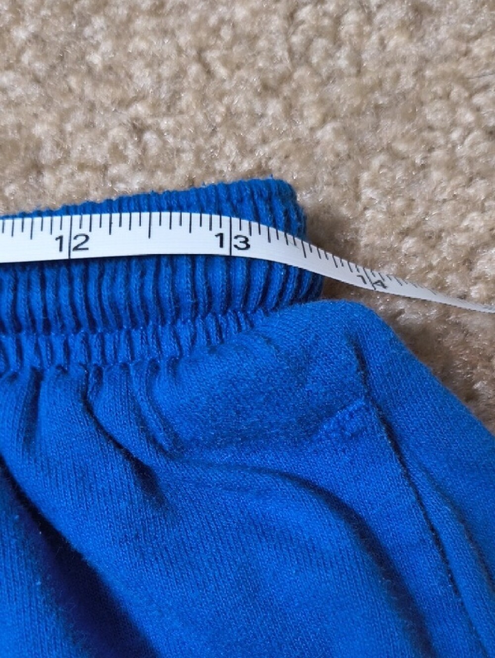 Vintage Cuffed Royal Blue Elastic Waist Soffe Shorts Size M Z1 - Picture 6 of 6